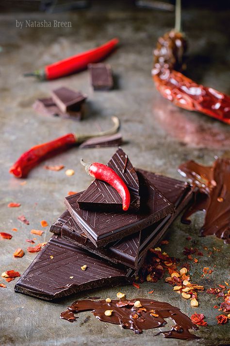 Photograph Chocolate & Pepper by Natasha Breen on 500px Chocolate Cherries, Chocolate Shots, Spicy Chocolate, Chocolate Chili, Spicy Drinks, Cake Pastry, Food Package, Hot Peppers, Hottest Chili Pepper