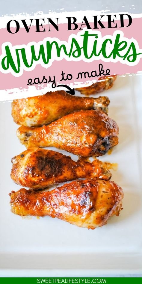 Looking for a simple yet delicious dinner idea? These easy chicken drumsticks in the oven will be your go-to recipe. With just a few ingredients, you can create a crispy, flavorful dish that everyone will love. Great for busy nights when you need a meal that's both effortless and packed with flavor. Enjoy perfectly cooked drumsticks every time with minimal hands-on prep! Recipe For Drumsticks In Oven, Dry Rub Chicken Legs In The Oven, Baked Drumsticks Oven Crispy, Oven Roasted Drumstick Chicken Recipes, Skinless Chicken Legs In The Oven, Crispy Drumsticks In Oven, Frozen Drumsticks Oven, How To Cook Chicken Drumsticks In Oven, Drum Sticks In Oven