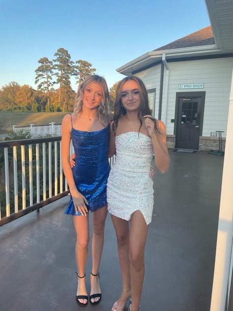 Hoco Dresses Ideas 2023, Sky Blue Homecoming Dresses, Lucy In The Sky Hoco Dress, Lucy In The Sky Dress Homecoming, Winter Formal Dresses Blue, Hoco Dresses Tight Blue, Hoco Blue Dress, White Hoco Dress Short, Tolo Dresses