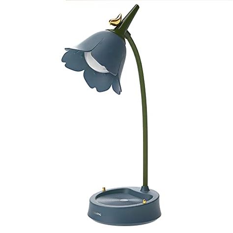 Magical Cottage, Table Reading Lamp, Lamp Flower, Flower Led, Student Bedroom, Plastic Lights, Table Led, Flower Blue, Led Desk