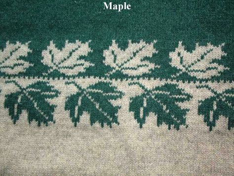 Knit Leaf Pattern, Knitting Motifs, Owl Knitting Pattern, Motif Fair Isle, Intarsia Patterns, Fair Isle Knitting Patterns, Colorwork Knitting, Knitting Machine Patterns, Leaf Motif