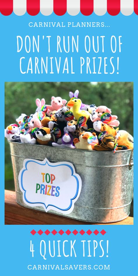 Carnival School Party, Carnival Game Prize Ideas, Carnival Booths Ideas, End Of Year Carnival Party, Carnival Prizes For Adults, Halloween Carnival Prizes, Cheap Carnival Prizes, Backyard Carnival Birthday Party Decor, Carnival Theme Picnic