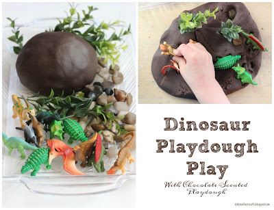 Kitchen Floor Crafts: Dinosaur Playdough Play Playdough Dinosaurs, Dino Playdough, Dinosaur Playdough, Playdoh Ideas, Crafts Dinosaur, Preschool Playdough, Dinosaur Unit Study, Dinosaurs Preschool, Dinosaur Play