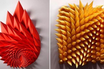 Engineer Matthew Shlian Turns Ordinary Sheets Of Paper Into Geometric Works Of Art Matthew Shlian, Creative Halloween Decorations, Awesome Inventions, Most Beautiful Words, Driftwood Sculpture, Paper Sculptures, Bachelor Of Fine Arts, Sheets Of Paper, Gold Paper