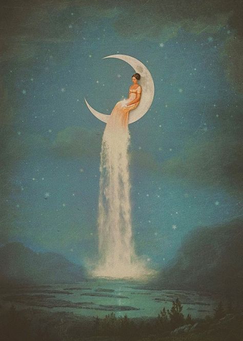 동화 삽화, Soyut Sanat Tabloları, Celestial Art, Arte Inspo, Fairytale Art, Not Me, Visionary Art, On The Moon, Ethereal Art