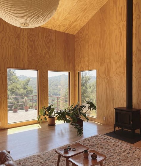 Modern Treehouse, Topanga California, Plywood Interior, Topanga Canyon, California Living, Japanese House, Home Room Design, Little House, House Inspo