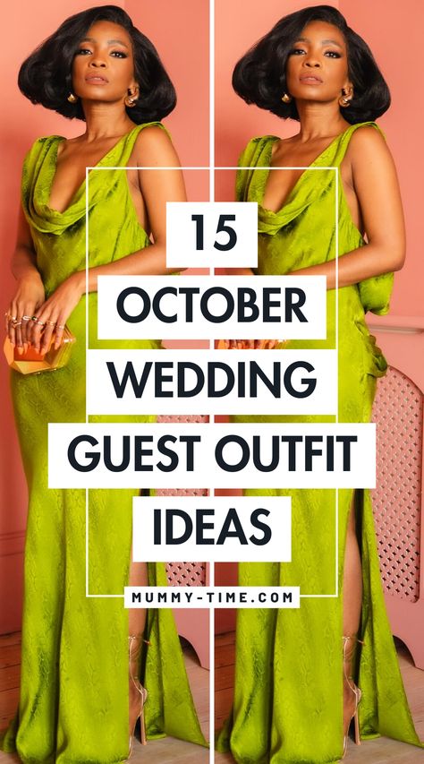 🍂 Finding the perfect ensemble for a fall wedding just got easier with our October Wedding Guest Outfit Ideas! Think of warm layers, rich colors, and the perfect blend of style and comfort. Whether you're headed to a rustic outdoor wedding or a chic indoor event, these outfits will have you looking your best. Get inspired by these trendy and timeless October Wedding Guest Outfit Ideas and shine at your next event! ✨👗 Guest To Wedding Outfit, Wedding Event Outfits For Guest, A Line Guest Wedding Dress, Wedding Reception Outfits Guest, Vow Renewal Guest Outfit, Museum Wedding Guest Outfit, Brown Wedding Guest Outfit, Fall Wedding Guest Couple Outfits, Outdoor Wedding Outfit Guest