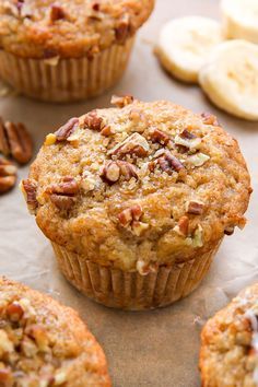 Paleo Muffin Recipes, Brown Butter Glaze, Best Pumpkin Muffins, Vegan Banana Muffins, Pumpkin Streusel, Pumpkin Streusel Muffins, Pecan Muffins, Baker By Nature, Butter Glaze