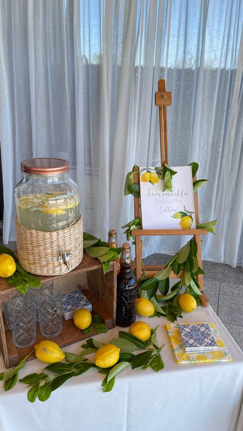 Positano Shower Theme, Italian Lemon Birthday Theme, Lemon Capri Theme Party, Mediterranean Bridal Shower Decor, Italian Themed Wedding Shower Ideas, Lemon Squeeze Baby Shower Theme, Meet Me In Positano Theme, Positano Theme Wedding, Positano Wedding Theme