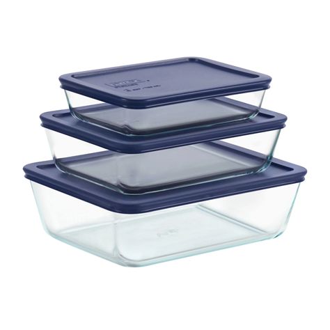 Pyrex Storage, Pyrex Glassware, Storage Container Homes, Glass Storage Containers, Food Storage Container Set, Plastic Lids, Glass Food Storage, Pyrex Glass, Container Set