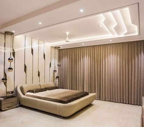 False Ceiling - Types, Designs, Advantages & Disadvantages For Interior Interior Ceiling Design, House Ceiling Design, Ceiling Design Living Room, Modern Luxury Bedroom, Modern Bedroom Interior, Luxury Bedroom Design, Bedroom False Ceiling Design, Ceiling Design Bedroom, Bedroom Design Ideas