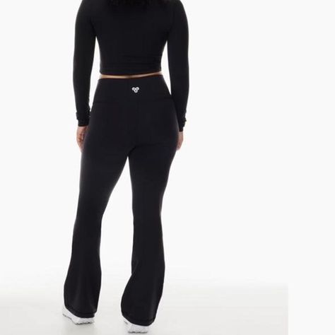 Aritzia Black TNA life high waisted flare leggings Aritzia Leggings, High Waisted Black Leggings, Leggings Activewear, Aritzia Pants, High Waisted Flares, Flare Leggings, Too Short, Black Leggings, Active Wear