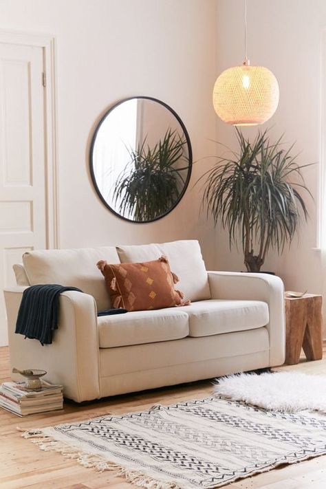 Small Living Room? These 13 Space-Saving Sofas Are Calling Your Name Urban Living Room Design, Urban Outfitters Furniture, Furnitur Ruang Keluarga, Sleeper Sofas, Small Sofa, Convertible Sofa, Space Saving Furniture, Tiny Living, Small Space Living