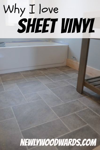 Why I love sheet vinyl - a comparison of sheet vinyl to tile floors. White Vinyl Flooring Bathroom, Lino Kitchen Floor, Cheap Kitchen Flooring, Roll Out Vinyl Flooring, Inexpensive Kitchen Flooring, Sheet Vinyl Flooring Kitchen Farmhouse, Kitchen Lino Flooring, Bathroom Lino Floor, Linoleum Flooring Bathroom