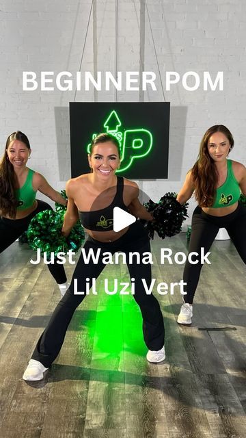 Let’s Cheer Up on Instagram: "I JUST WANNA ROCK!🤘🏽This routine may look quick but the motions are simple and will make you feel confident quickly after learning it❕Coach Nina is an enthusiastic teacher full of life and energy ❕Come learn from her on LetsCheerUp.com 📣   #letscheerup #lcucrew #lcufam #dance #cheer #pro" Cheer Dance Moves, Cheer Routines To Learn, Cheer Songs, How To Do A High Kick Cheer, Cheer Competition Makeup, Level 1 Cheer Routine, Switch Up Lib Cheer, High School Dance Team, Cheer Dance Routines Easy