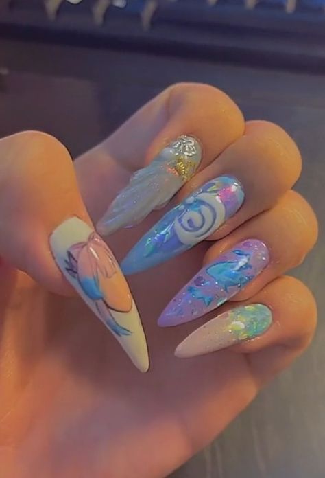 #genshinimpact #nailart #genshin #kokomi @/kanwezine on tiktok Kokomi Nails Genshin, Kokomi Nails, Genshin Nails, Genshin Kokomi, Nail Inspo Nail Art, Manicures Designs, Nails Nails, Art Designs, Nails Inspiration