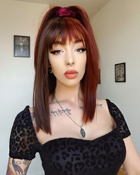 Half Colored Hair, Straight Bob Wig, Fringe Bangs, Split Hair, Straight Bob, Alternative Hair, Colouring Techniques, Tone Hair, Bob Wig