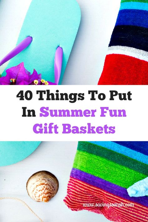 What better way to celebrate than giving a gift that screams summer. Check out these 40 Budget-Friendly Things To Put In Summer Gift Baskets. #summer #gifts #giftbaskets Beach Day Gift Basket, Fun In The Sun Gift Basket Ideas, Summer Baskets Gift Ideas, Pool Bag Gift Basket, Fun In The Sun Basket Ideas, Beach Cooler Gift Basket, Cooler Bag Gift Ideas, Pool Themed Gift Basket, Summer Theme Gift Basket Ideas