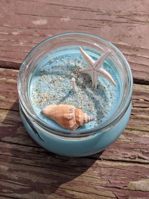 Harness the magic and energy of the ocean with this soy wax beach themed candle. It's perfect for a water sign! Seashell Candles Aesthetic, Sea Shells Candles, Sea Magic, Beach Theme Candles, Candles Homemade, Ocean Candle, Magic Candle, Sea Shell Candle, Sea Candles