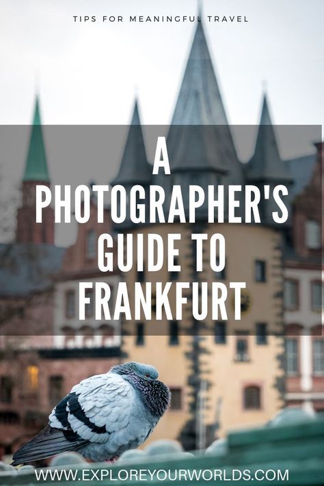 A photographer's guide to Frankfurt, Germany complete with walking tour and travel tips for a stopover in Frankfurt. #traveltips #travel #photography Things To See In Germany, Frankfurt Photography, Traveling To Germany, Germany Frankfurt, Traveling Goals, Germany Christmas, Germany Travel Guide, Moving To Germany, Travel Photography Europe