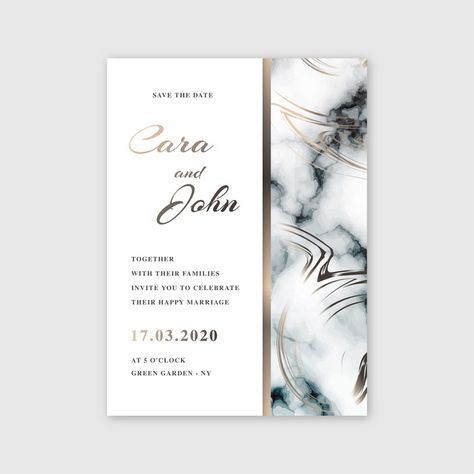 Wedding marble card template design | Free Vector #Freepik #freevector #wedding #wedding-invitation #floral #invitation Marble Card, Marble Invitation Wedding, Pastel Colors Art, Wedding Invitation Vector, Marble Wedding, Invitation Floral, Luxury Wedding Invitations, Floral Invitation, Happy Marriage