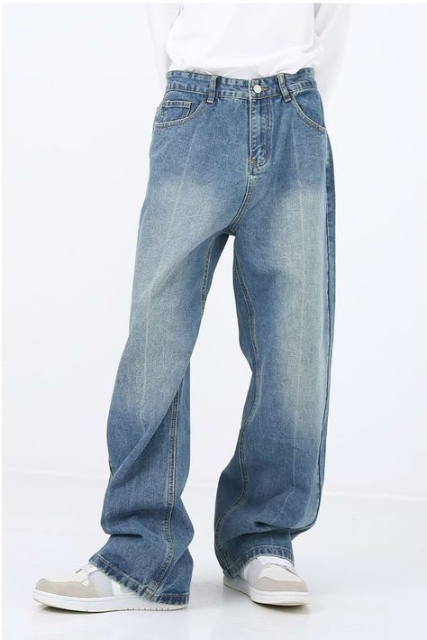 If you’re looking for a classic pair of jeans that stand the test of time, then look no further than nightcity clothing’s faded jeans. These comfortable jeans for men can be worn in any occasion and easily paired with any top. Whether you’re out on the town or just chilling, these classic jeans will have you looking timeless and stylish. Get yourself a pair of these classic faded jeans for the ultimate weekend wardrobe. Gender: MenMaterial: PolyesterPants Length: Ankle-LengthWaist Type: Mid-Wais Mens Loose Jeans, 90s Pants Men, Straight Leg Jeans Mens, Men’s Streat Wear, Grunge Jeans Men, Big Jeans Outfit Men, Men's Baggy Jeans, Faded Jeans Outfit Men, 80s Jeans Men