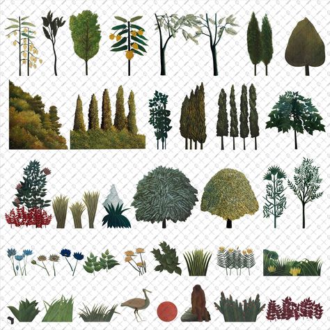 Plants Collage, Landscape Architecture Diagram, Photoshop Png, Master Thesis, Photoshop Rendering, Interior Architecture Drawing, Collage Art Projects, Architecture Collage, Architecture Graphics