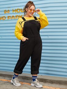 Plus Kangaroo Pocket Front Denim Overall 24.00 USD Plus Size 90s Fashion Outfits, Plus Size 90s Fashion, Overalls Outfit Aesthetic, Plus Size 90s, Overalls Black, Overalls Plus Size, Overalls Outfit, Jeans Overall, Chubby Fashion