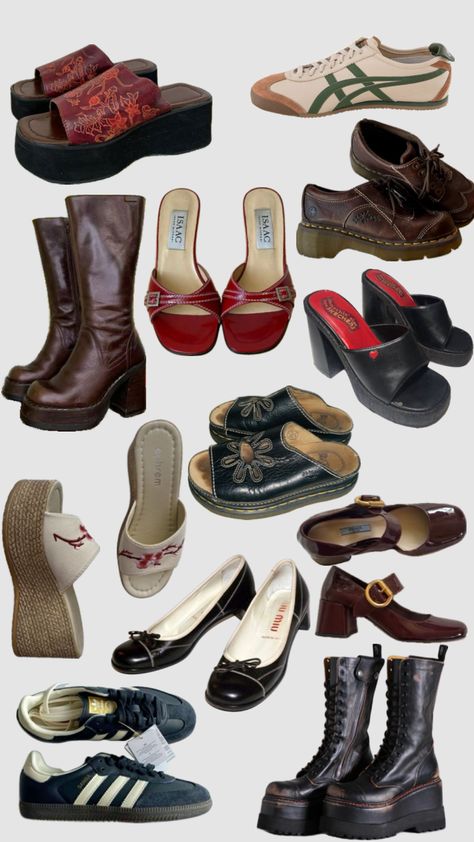 shoes, spring, summer, heels, trainers, ballet flats, mary janes, boots, aesthetic Mary Janes Shoes Aesthetic, Heel Mary Janes Outfit, Vintage Mary Janes, Mary Jane Shoes Aesthetic, Shoe Inspo Aesthetic, Mary Jane Heels Outfit, Delias 90s Catalog, Ballet Flats Aesthetic, Mary Jane Boots