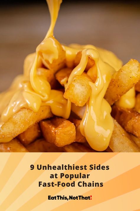 Explore the darker side of fast-food chains with our eye-opening guide. We're unmasking the 9 unhealthiest sides that you never knew were sabotaging your diet! It's not just about the main meal. Discover the hidden calories, fats, and sugars lurking in your favorite sides. A must-read for the mindful eater! Cheddar Fries, Nachos Fries, How To Make Cheese Sauce, Fast Dessert Recipes, Homemade Cheese Sauce, Cheddar Cheese Sauce, Cheese Sauce Recipe, Tacos And Burritos, Vegan Mac And Cheese