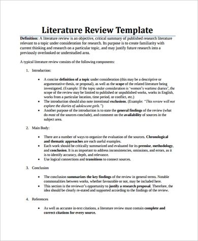 FREE 7+ Sample Literature Review Templates in PDF | MS Word Literature Review Template, Somatic Experience, Lit Review, Literature Review Sample, Sociology Major, Review Of Literature, Phd Dissertation, Thesis Defense, Expository Essay