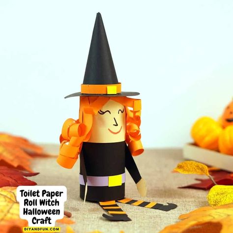 Empty Paper, Cute Witch, Toilet Paper Roll Crafts, Halloween Craft, Art Activities For Kids, Witch Halloween, Toilet Paper Roll, Toilet Roll, A Witch