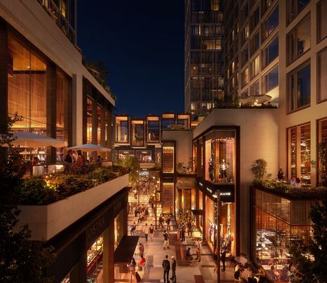 Boston Seaport, Cool Interior, Shopping Mall Design, Retail Architecture, Urban Design Concept, Building Images, Outdoor Shopping, Mall Design, Commercial Street