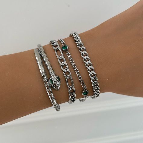 Silver bangle bracelets