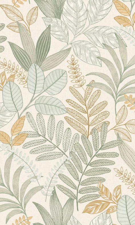 Wallpaper Aesthetic For Wall, Ipad Wallpaper Aesthetic Plants, Refined Bohemian Wallpaper, Pretty Patterns Aesthetic, Muted Color Aesthetic, Leaves Wallpaper Aesthetic, Boho Wallpaper Green, Aesthetic Leaves Wallpaper, Leaf Wallpaper Aesthetic