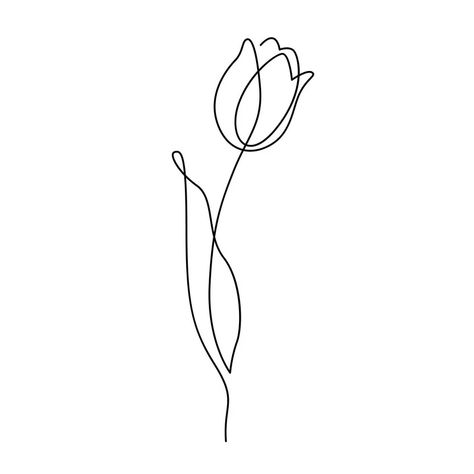 Tulip Line Tattoo, Tulip Spine Tattoo, Tulip Fine Line Tattoo, Minimalist Tulip Tattoo, Simple Tulip Tattoo, Fine Line Tulip, Simple Peony Tattoo, Fine Line Tulip Tattoo, Tulip Flower Tattoo