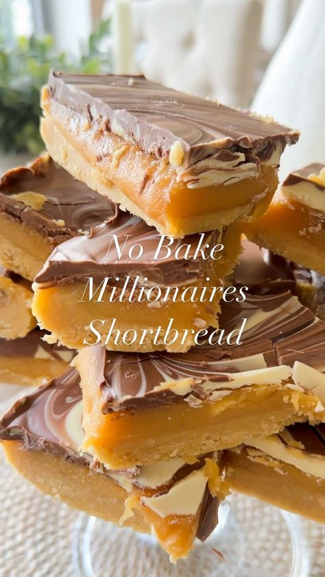 Becks Doyle | No bake Millionaires Shortbread.Best thing ever! No baking required!! It’s genius! And insanely delicious. You have been warned… | Instagram Soft Fudge, Dark Milk Chocolate, Millionaires Shortbread, Microwave Dessert, Caramel Ingredients, Millionaire Shortbread, Shortbread Biscuits, Shortbread Bars, You Have Been Warned