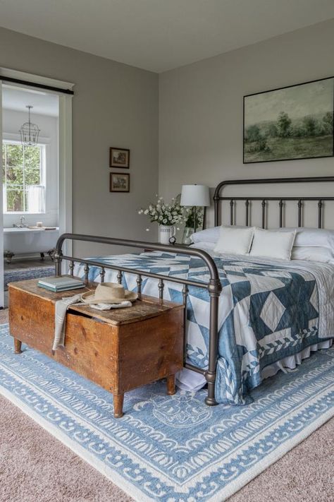 Rustic Farmhouse Bedroom, Moore House, Classic Farmhouse, House Interiors, Farmhouse Bedroom, Farmhouse Dining, Country Farmhouse, Little House, Farmhouse Design