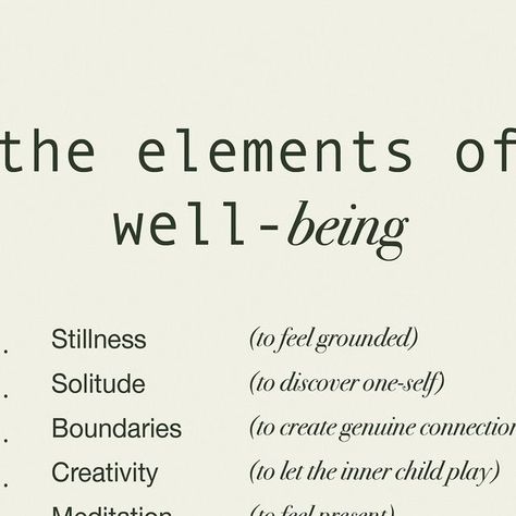 Karin Hadadan on Instagram: "Embrace the symphony of well-being through 12 elements that nurture your soul and elevate your existence. Find the profound power in stillness, the self-discovery within solitude, and the genuine connection that boundaries foster. Let your inner child play in the realm of creativity, feel the present moment through meditation, and release endorphins with the dance of movement. Embrace the freedom to live unrestrained, build self-trust through discipline, and realign your essence with the magic of rest.  Open the door to vulnerability, resisting the urge to stay hidden, and let curiosity be your guide to boundless inspiration. Finally, bask in the warmth of community, where love weaves its threads through the tapestry of your well-being.   Which element speaks t Health Awareness, Inner Child, Self Discovery, Kids Playing, The Well, The Fosters, Let It Be, In This Moment, Feelings