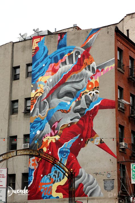 Art on the Street - NYC | Duende by Madam ZoZo #urbanart #streetart #graffiti #nyc #newyorkcity #travel #statueofliberty #liberty #tristaneaton New York Street Art, Nyc Street Art, New York Graffiti, Best Street Art, 3d Street Art, Nyc Art, Nyc Street, Murals Street Art, Little Italy