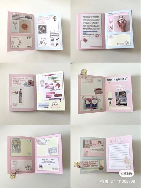 Zine Book Ideas, Project Poster Ideas, Pola Top, Paper Card Ideas, Penpal Ideas, Letters Ideas, Love Mail, Pretty Journals, Letter Ideas