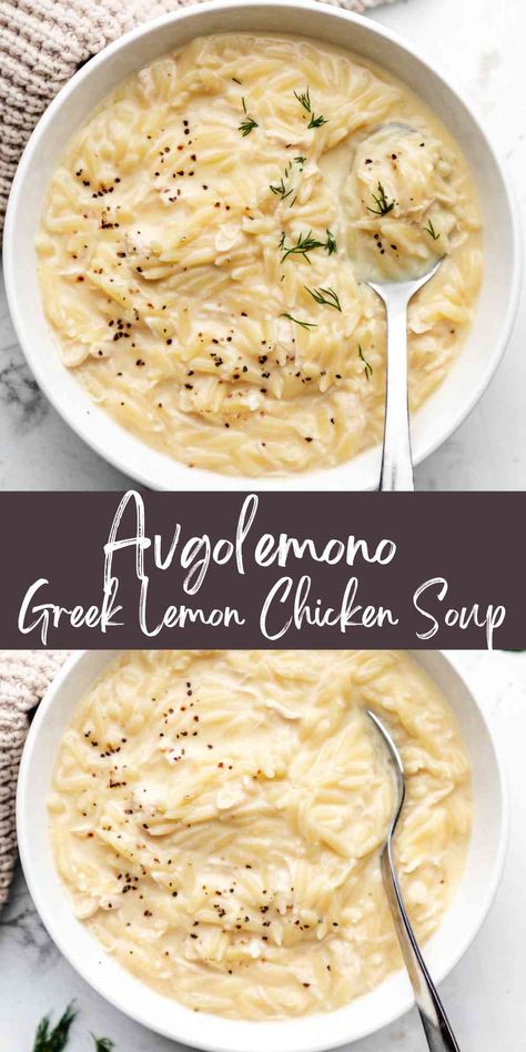 Greek Chicken Avgolemono Soup, Avelogmo Soup, Aveglemeno Soup Recipe, Avlogomeno Soup, Greek Egg Lemon Soup, Avgolemono Soup Recipe, Avagolemon Soup, Avgolemono Soup Instant Pot, Crockpot Avgolemono Soup