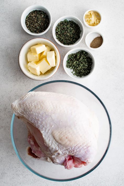 This easy Oven-Roasted Turkey Breast is my favorite no-fuss alternative to a full-size turkey. Perfect for smaller groups or families, the result is juicy, delicious, perfectly seasoned roast turkey breast every time! Roasted Turkey Breast Bone In, Bone In Turkey Breast Recipes Oven, Christmas Meat, Oven Bag, Cooking Turkey Breast, Easy Christmas Dinner, Perfect Turkey, Oven Roasted Turkey, Turkey Breast Recipe