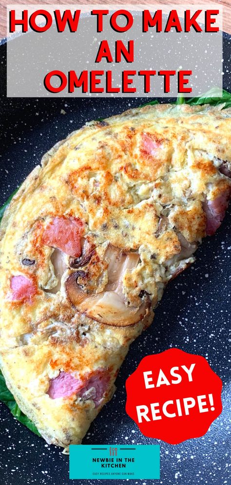 Meat Lovers Omelette, Three Egg Omelette, Homemade Omelette Recipe, Canadian Bacon Omelette, 3 Egg Omelette, Omelets Recipe Omelettes, Bacon Omelette Recipe Easy, Sausage Omelette Recipe, Vegetable Omelette Recipe