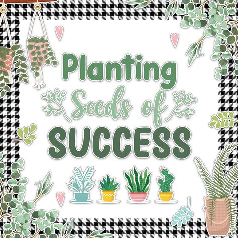 PRICES MAY VARY. BULLETIN BOARD DECOR SET - This classroom plant decor includes 62pcs cutouts, an inspirational quote and borders, providing all necessary decorations. Mix and match these plant classroom decorations classroom farmhouse decor classroom. ENGAGE & INSPIRE - Keep kids inspired with these plant bulletin board decorations. The design combinations are endless with these plant bulletin board set and plant theme classroom decor which are sure to turn classrooms into inspiring space. STUR Botany Classroom Decor, Plant Themed Office Decor, Plant Classroom Decor Ideas, Garden Themed Decor, Grow Theme Classroom, Floral Themed Classroom, Garden Theme Classroom Decorations, Sage Green Classroom Decor, Ag Classroom Decorations