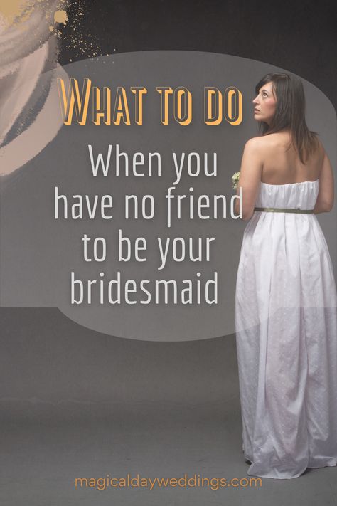 Worried about not having bridesmaids? Don't stress! Our comprehensive guide offers expert advice on how to make your wedding day extraordinary, even without traditional bridesmaids. Discover creative alternatives, heartfelt ideas, and practical tips to ensure your big day is filled with love and support. Click now to turn your unique journey into a beautiful and unforgettable celebration! Wedding With No Bridesmaids, Wedding No Bridesmaids, Wedding Without Bridesmaids, Weddings Without Bridal Party, Wedding Without Bridal Party, No Bridesmaids Wedding Ideas, No Bridesmaids Wedding, Small Bridal Parties, No Friends