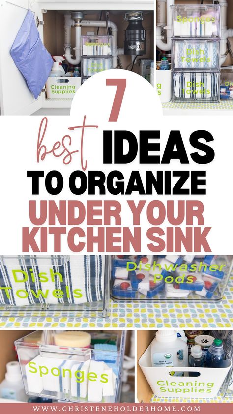 Tame the chaos under your kitchen sink with these 7 genius organization ideas! From clever storage solutions to space-saving tips, learn how to create an efficient and tidy area. Click now to discover the best ways to keep your cleaning supplies and essentials neatly organized! How To Organize Under Kitchen Sink, Organize Under Kitchen Sink, Under Kitchen Sink Storage, Under The Sink Storage, Under The Kitchen Sink, Under The Sink Organization, Under Kitchen Sink, Sink Organization, Under Kitchen Sink Organization