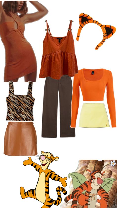 Tiger Costume Diy, Tigger Halloween, Tigger Costume, Street Fashion Inspiration, Modest Street Fashion, Modest Streetwear, Winnie The Pooh Costume, Winnie The Pooh Halloween, Tigger Disney