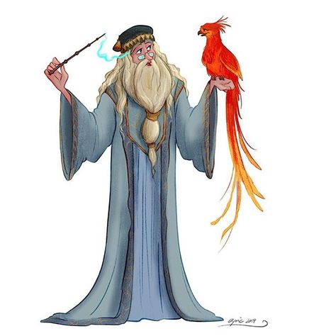 Here is my finished Dumbledore with Fawkes SWIPE FOR THE WHOLE PICTURE 💛 Have a nice weekend! . . . . . . . . . . #hogwarts… Albus Dumbledore Art, Wizard Drawings, Harry Potter Sketch, Harry Potter Professors, Harry Potter Book Covers, Harry Potter Dumbledore, Potter Fanart, Harry Potter Art Drawings, Harry Potter Print