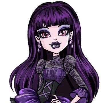 Characters With Purple Hair, History Cartoon, Girl With Purple Hair, Princesa Elizabeth, Dark Purple Hair, Moster High, High Hair, Vampire Queen, Vampire Girls